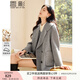 香影灰色毛呢外套大衣女中長款2024冬季新款赫本風純羊毛氣質(zhì)上衣 灰色 L
