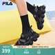 斐樂(lè)（FILA）女鞋草莓涼鞋新款厚底增高瑪麗珍運(yùn)動(dòng)魔術(shù)貼涼拖 黑-BK 37.5