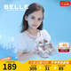 百麗（Belle）童鞋幼童學(xué)步寶寶鞋春秋款蝴蝶結公主鞋女童水晶鞋兒童單鞋小皮鞋 銀色 26 腳長(cháng)15.7-16.3cm