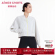 Aimer sports愛(ài)慕運(yùn)動(dòng)外套上衣女春秋新品馬拉松立領(lǐng)拉鏈外穿短外套AS144N51 寧?kù)o灰 170