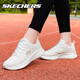 斯凱奇（Skechers）女鞋運動(dòng)鞋子女春季新款減震耐磨跑步鞋冬季皮面防潑水休閑慢跑鞋 乳白色 37
