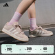 adidas「面包鞋」GRAND COURT BASE 00s休閑低幫板鞋男子阿迪達(dá)斯   奇跡灰褐棕/漢玉白/蒸汽灰   38