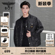 BOY LONDON【迷幻搖滾】秋季男女同款滿(mǎn)印金標夾克襯衫外套N23901 黑色 M