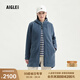AIGLE AIGLE艾高全拉鏈抓絨衣經(jīng)典款POLARTEC戶(hù)外保暖透汽女士外套 淺藏青色 AN205 40 (170/92A)