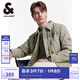 杰克·瓊斯（JACK&JONES）男裝衣服秋冬燈芯絨拼接輕薄羽絨服男短款夾克襯衫式外套男士保暖 E06 淺橄欖綠 XL 185
