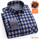 普羅蒙冬季雙面絨保暖長(cháng)袖襯衫男士加絨加厚襯衣印花格子爸爸裝休閑衣服 12 40 /XL