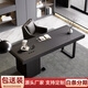 意式輕奢辦公書(shū)桌家用客廳大長(cháng)工作臺成人電腦桌雙人高端書(shū)房桌子 黑色橡木（ENF級別進(jìn)口海洋板） 1600x700x750mm