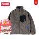 CHUMS洽洽鳥(niǎo)抓絨外套抓絨內膽戶(hù)外休閑加厚防風(fēng)保暖長(cháng)毛抓絨衣內搭夾克 CH04-1277-G005 （立領(lǐng)） M/165-170