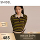 SNIDEL秋冬翻領(lǐng)簡約條紋polo針織衫上衣兩件套SWNT245096 深棕色 均碼 F （F）