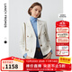朗姿法式工裝風(fēng)口袋復古小香風(fēng)夾克短外套長(cháng)袖上衣春季新款 米白色2 M