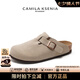 CAMILA KSENIA拖鞋女2025新款休閑百搭夏季涼拖鞋增高厚底包頭懶人拖鞋勃肯鞋子 淺卡其 36