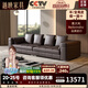 越映沙發(fā)布雷澤全青皮真皮沙發(fā)客廳輕奢現(xiàn)代簡約大平層別墅意式直排頭層皮 直排3.6米【360°全真皮】 【2.0mm半青皮Relbrindisi皮行】