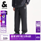 杰克·瓊斯（JACK&JONES）【NBA聯(lián)名】25年男裝秋季新款衛褲男寬松束腳休閑排扣運動(dòng)長(cháng)褲子 E44黑砂色 常規 36 185