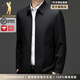 JASONWOOD行政夾克男士2025春秋季新款翻領(lǐng)中年茄克商務(wù)休閑拉鏈外套男裝 黑色 [官方正品] XL 【145-165斤】  [順豐空運]