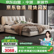 中派 真皮床輕奢現代簡(jiǎn)約主臥床意式極簡(jiǎn)皮藝床軟包雙人床