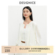 迪賽尼斯（DESIGNICE）2025夏季新款通勤氣質(zhì)花苞開(kāi)衫外套醋酸白色長(cháng)袖短外套女 米白 M