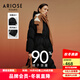 艾諾絲雅詩(shī)冬季新款氣質(zhì)A字廓形連帽立體褶皺羽絨服女21120056 黑色 S