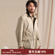 CULTUM【純棉騎兵斜紋】水洗磨毛翻領(lǐng)vintage獵裝休閑工裝夾克男裝外套 米色 2XL