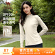 駱駝（CAMEL）防曬運動(dòng)上衣女立領(lǐng)長(cháng)袖跑步速干T恤 C23CASLX024B 粟米白 M