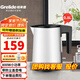 格來德 （Grelide）燒水壺304不銹鋼電水壺小型0.8升酒店電熱水壺便攜熱水壺煲水壺雙層防燙自動斷電煮水壺開水壺 0.8L 白色-防塵蓋-可視水窗HD1008