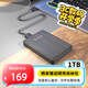 黑甲蟲 (KINGIDISK) 1TB USB3.0 移動硬盤 K系列 Pro款 雙盤備份 2.5英寸 商務黑 小巧便攜 K100 Pro