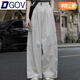 DGOV日系2025夏季新款休閑工裝褲氣球褲子女闊腿褲寬松高腰秋季褲子女 氧氣杏 M （建議80-100斤）