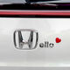 麗田本田車(chē)標貼hello車(chē)標田螺姑娘創(chuàng  )意車(chē)標雅閣裝飾車(chē)貼搞笑車(chē)尾 ello+愛(ài)心亮銀