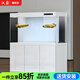 漢霸 超白玻璃魚缸生態(tài)底濾客廳大型家用智能金魚缸水族箱2025新款 珍珠白 屏風(fēng)1.18米X40cm寬X155cm高