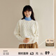 森馬毛衣女冬寬松時(shí)尚氣質(zhì)圓領(lǐng)針織衫優(yōu)雅千鳥(niǎo)格套頭衫女裝內搭 白色調00311 165/88A/L