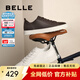 百麗小白鞋男鞋25夏新牛皮革百搭休閑板鞋D4V08BM5 啡色 38 (240mm)