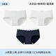 都市麗人內褲女生純棉2025新款10A全棉加長(cháng)襠夏薄款三角短褲 ：點(diǎn)點(diǎn)白+粉碎花+藍花影 【高顏值少女蕾絲印花 3條 M 【建議80-100斤】