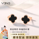 Vana四葉草耳釘女生銀耳環(huán)氣質(zhì)生日禮物送女朋友老婆 四葉草耳釘·黑瑪瑙