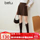百圖betu女裝秋冬新款短褲美拉德冬日限定ins風(fēng)高腰闊腿短褲女2310T81 深啡 M