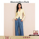 Abercrombie & Fitch女裝25春夏性感辣妹修身純色羅紋翻領(lǐng)長(cháng)袖T恤上衣139-5205 黃色 XS (160/84A)