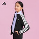 adidas男女大童休閑舒適長(cháng)袖套裝兒童秋季新款阿迪達斯官方輕運動(dòng) 黑色/白色   164