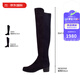 STUART WEITZMANSW 女款RESERVE系列麂皮材質(zhì)過(guò)膝靴長(cháng)筒靴 中跟 送女友七夕節 RESERVE BLACK SUESTR GA黑色 38