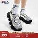 斐樂(lè )（FILA）官方女鞋運動(dòng)涼鞋新款厚底增高休閑草莓涼鞋 燧石灰/冰灰-EI 37.5
