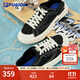 FILA FUSION斐樂女鞋帆布鞋女 低幫板鞋POP輕質帆布鞋休閑運動鞋女 黑-BK 37.5