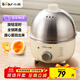 小熊（Bear） 煮蛋器 小型家用電蒸鍋智能定時不銹鋼蒸蛋器自動斷電蒸鍋雞蛋羹迷你雞蛋器易操作 單層 【旋鈕定時+304不銹鋼】ZDQ-B07C3