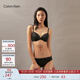 Calvin Klein內衣女士ck舒適薄墊柔軟提托支撐純色性感3/4罩杯文胸QP3303O UB1-太空黑 75B 34B 70B