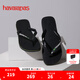 havaianas哈唯納【gigi同款】Brasil Logo巴西元素夾腳人字拖夏情侶拖鞋 1069-墨黑色 41-42 巴西碼