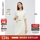 朗姿醋酸裙子小香風(fēng)設(shè)計感2025年春季新款法式氣質(zhì)黑色修身連衣裙 米白色 S