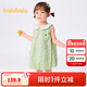 巴拉巴拉【商場同款】嬰兒連衣裙女童裙子蓬蓬裙2025新款夏裝甜美 豆沙綠40038 90