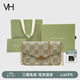 VANESSA HOGAN【送禮推薦】VH女包山茶花信封包高級感包包老花鏈條包單肩斜挎包 綠色（綠野仙蹤禮盒）