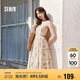 森馬（Semir）連衣裙女顯瘦甜美度假風(fēng)2025夏季森系滿印吊帶裙浪漫109325114033