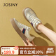 卓詩(shī)尼德訓鞋女款2025新款秋鞋子女生厚底板鞋小白鞋運動(dòng)休閑鞋 米藍 37