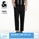 杰克·瓊斯（JACK&JONES）夏季褲子潮流時(shí)尚百搭新款金屬裝飾直筒九分休閑褲男裝225114053 S03黑色 常規(guī) 32 175