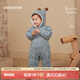 babylove嬰兒棉服冬季加厚夾棉連體衣寶寶保暖哈衣連帽加絨外出服 頭腦風(fēng)暴 73cm