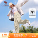 駱駝（CAMEL）直筒梭織工裝長(zhǎng)褲女防潑水百搭傘兵褲 C24CA6L6619 淡卡其 L
