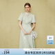 范思藍(lán)恩國風(fēng)新中式刺繡花木連衣裙女夏季2024新款裙子24FS12061 水草綠 M
